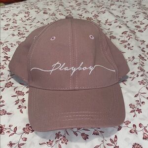 Playboy Dusty Rose Cap with White Embroidery